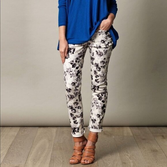 Maxmara Weekend Alton Floral Skinny Jeans Size 4 - Picture 1 of 11